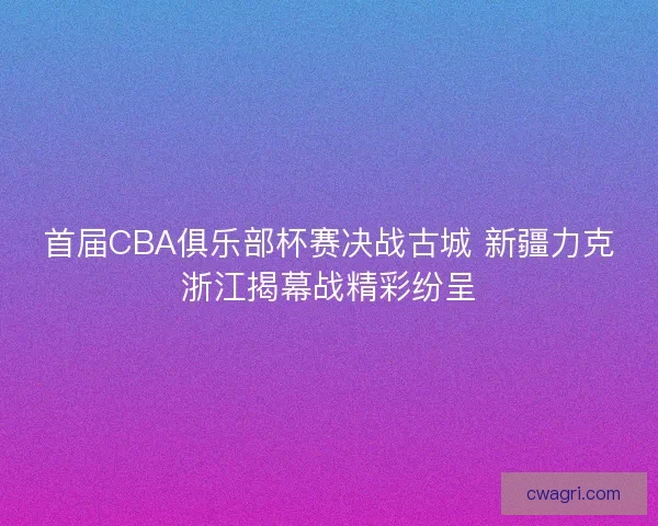 首届CBA俱乐部杯赛决战古城 新疆力克浙江揭幕战精彩纷呈