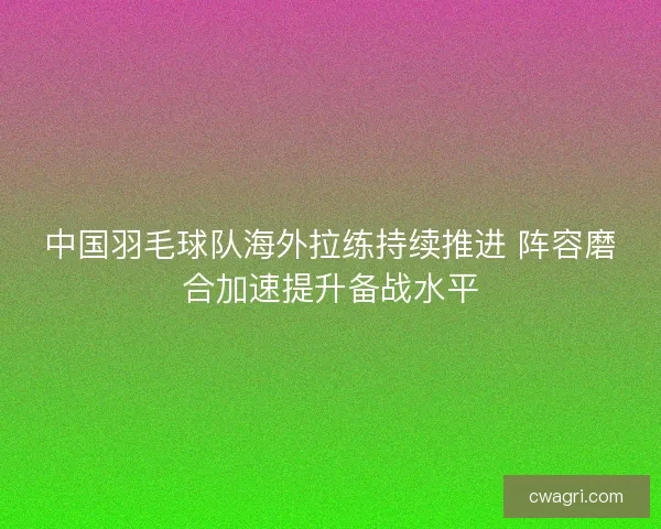 中国羽毛球队海外拉练持续推进 阵容磨合加速提升备战水平